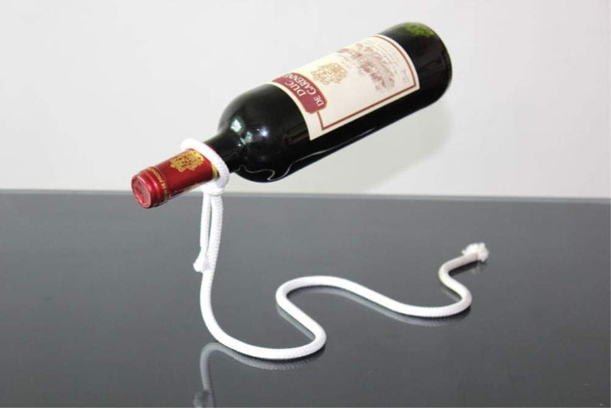 Magic Suspending Rope Wine Holder, Floating Illusion Wine Rack Bottle Holder Novelty Gift for Kitchen Home Decoration (Suspending Rope)