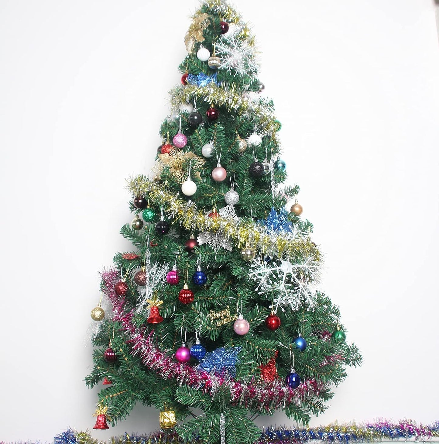 Christmas Shatterproof Tree Decoration Ball Ornaments - Holiday Wedding Party Decoration - 1.6" (4Cm) 36-Piece Set (Blue)