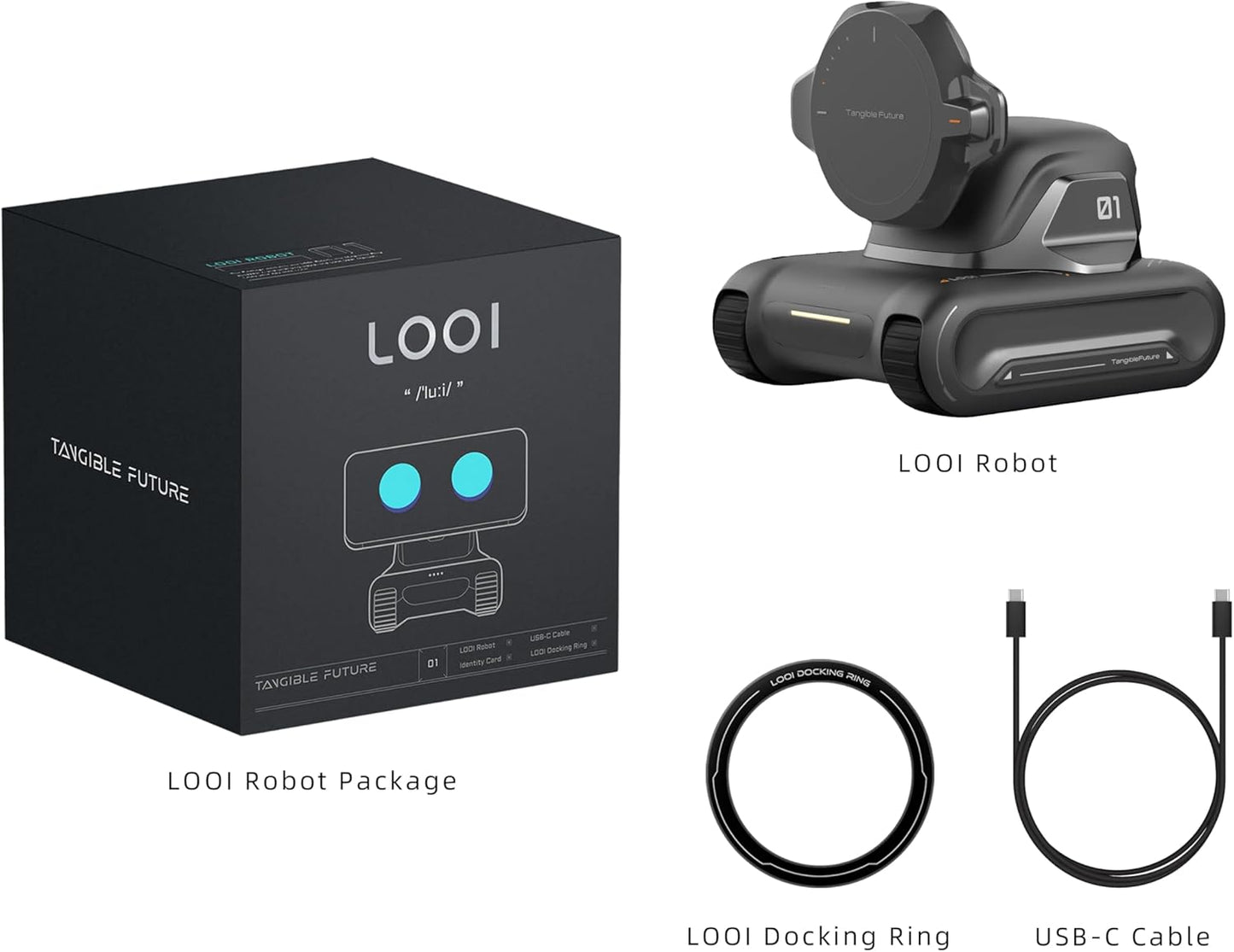 LOOI Robot – AI Desktop Companion with Chatgpt Voice Interaction, Memory, Personality, Gesture & Face Recognition, Emotional Support, and 10W Wireless Charging