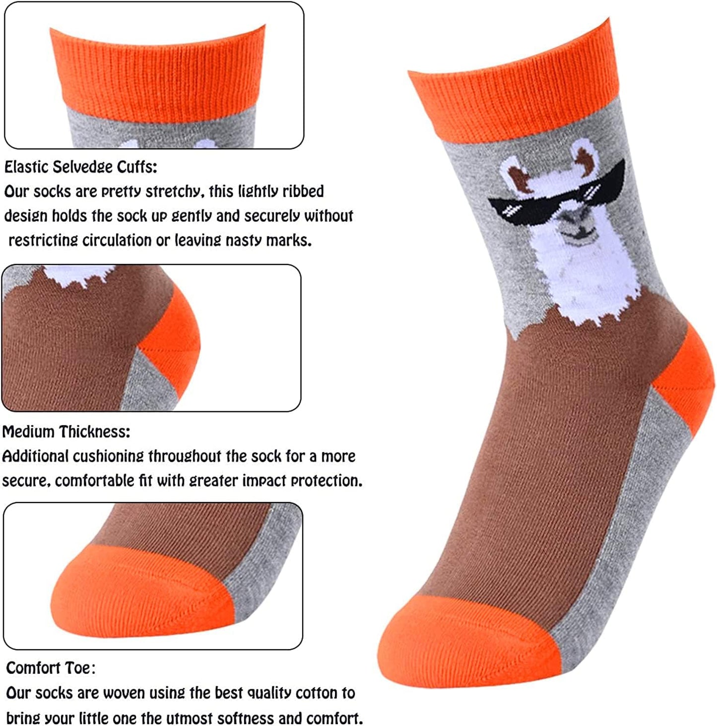 Funny Socks Kids Boys Train for Gifts 4 Pack