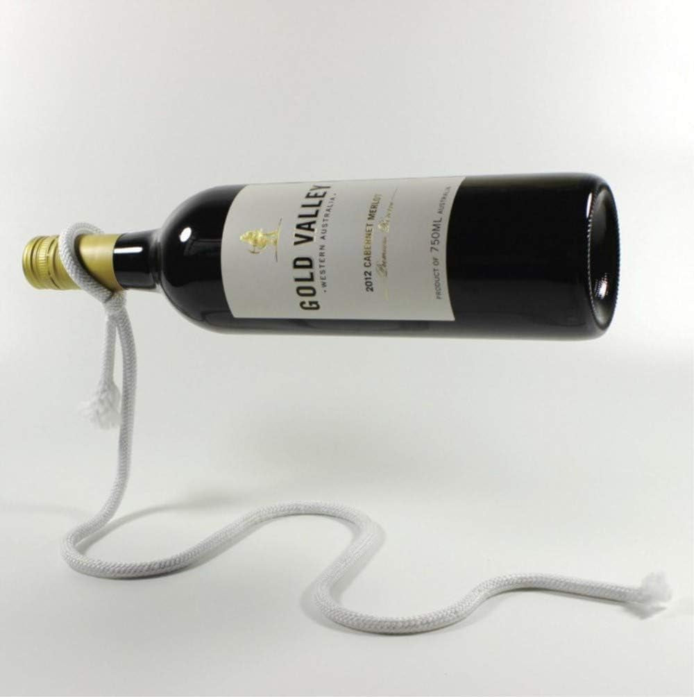 Magic Suspending Rope Wine Holder, Floating Illusion Wine Rack Bottle Holder Novelty Gift for Kitchen Home Decoration (Suspending Rope)