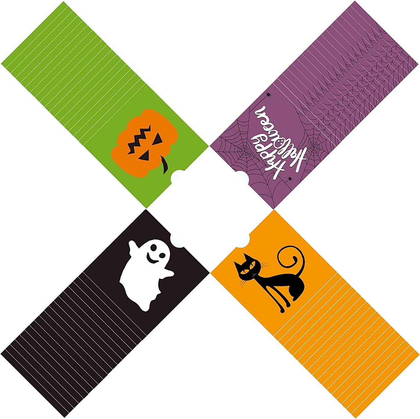 72 Pack Halloween Bags - Goodie, Candy, Treat, Goody, Party Favors & Trick or Treat Bags for Parties