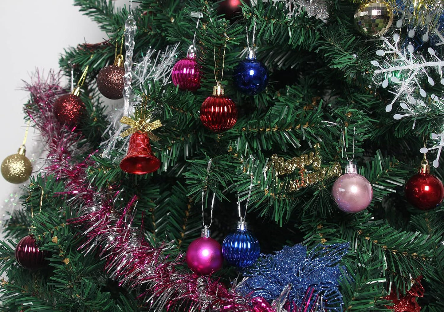 Christmas Shatterproof Tree Decoration Ball Ornaments - Holiday Wedding Party Decoration - 1.6" (4Cm) 36-Piece Set (Blue)