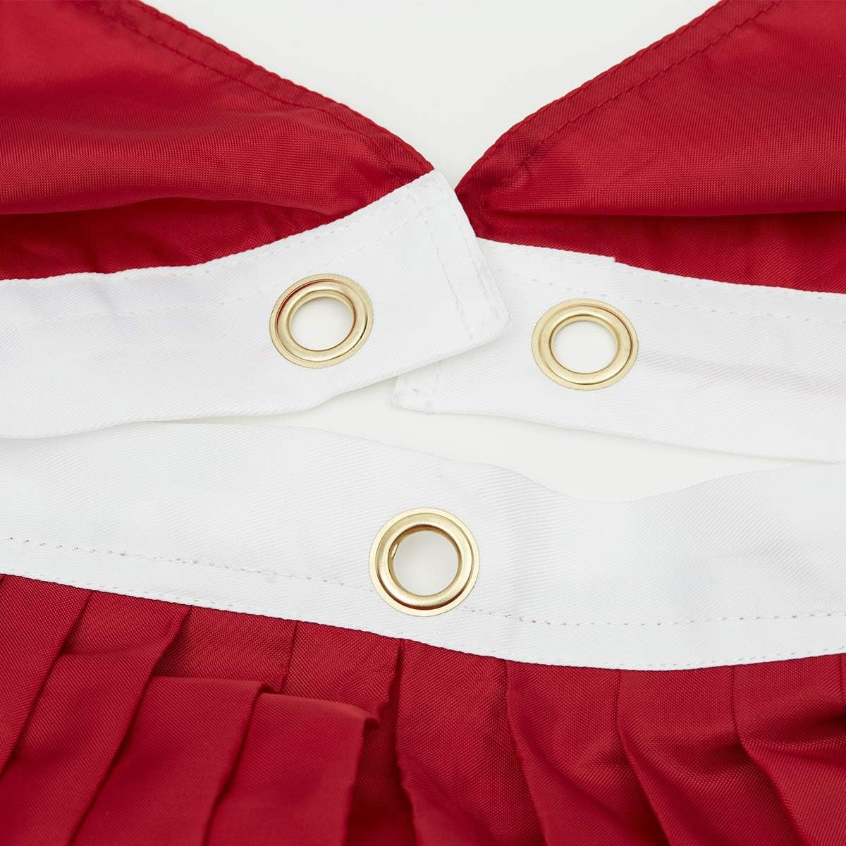2 Pack American Pleated Fan Flag USA Pleated Fan Flag, 1.5X3 Ft American Bunting Decoration Flags with Embroidered Stars Sewn Stripes Canvas Header and Brass Grommets (2, 1.5X3 Feet)