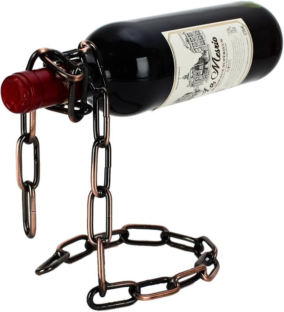 Magic Suspending Rope Wine Holder, Floating Illusion Wine Rack Bottle Holder Novelty Gift for Kitchen Home Decoration (Suspending Rope)