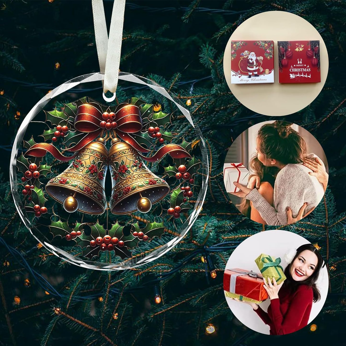 House Warming Gifts: New Home Glass Christmas Ornaments - Best Housewarming Gifts for Women, Men & Couples - Christmas Tree Decorations & New Home Gift Ideas