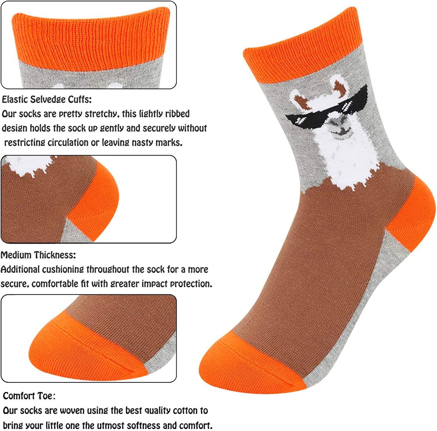Funny Socks Kids Boys Train for Gifts 4 Pack