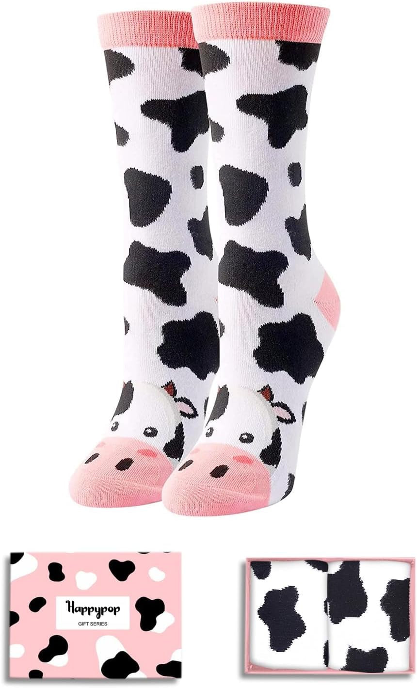 Animal Gifts for Women - Funny Cow Print, Chicken, Fox, Goat, Sloth Socks