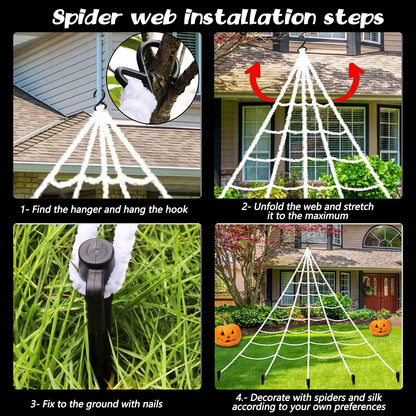 Halloween Spider Web Decorations for Outdoor, 23Ft X 16Ft