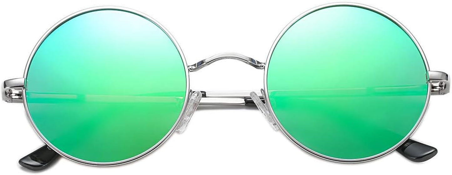 Retro Small round Polarized Sunglasses for Women Men Circle UV400 Sun Glasses
