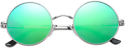 Retro Small round Polarized Sunglasses for Women Men Circle UV400 Sun Glasses