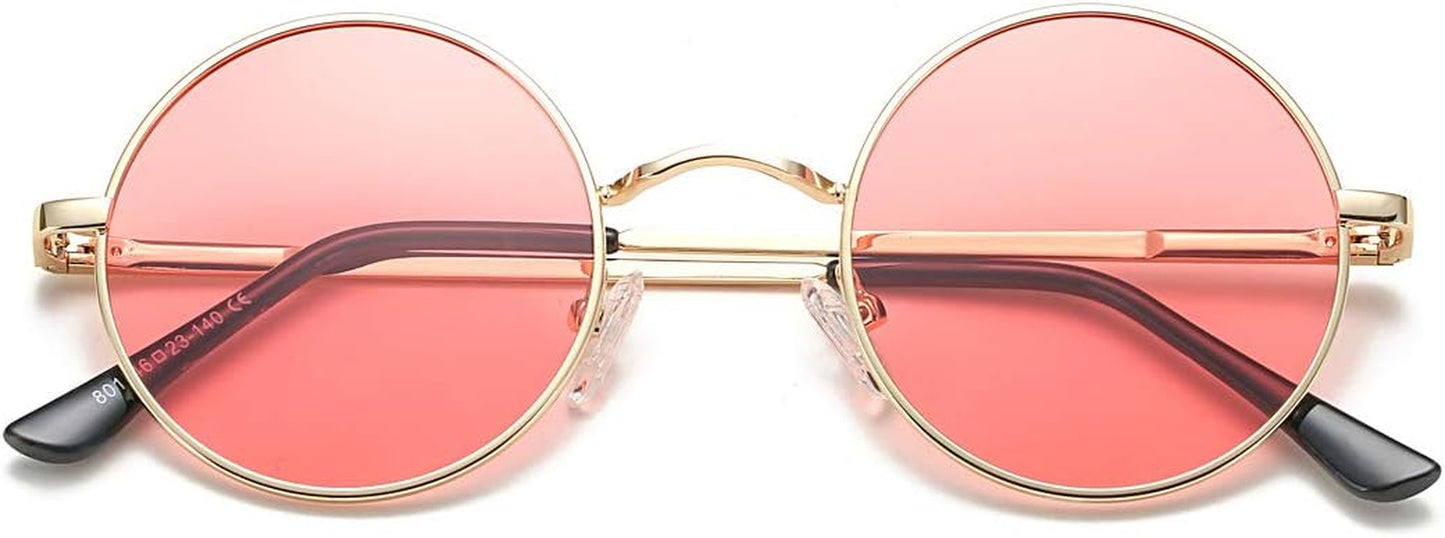 Retro Small round Polarized Sunglasses for Women Men Circle UV400 Sun Glasses