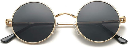 Retro Small round Polarized Sunglasses for Women Men Circle UV400 Sun Glasses