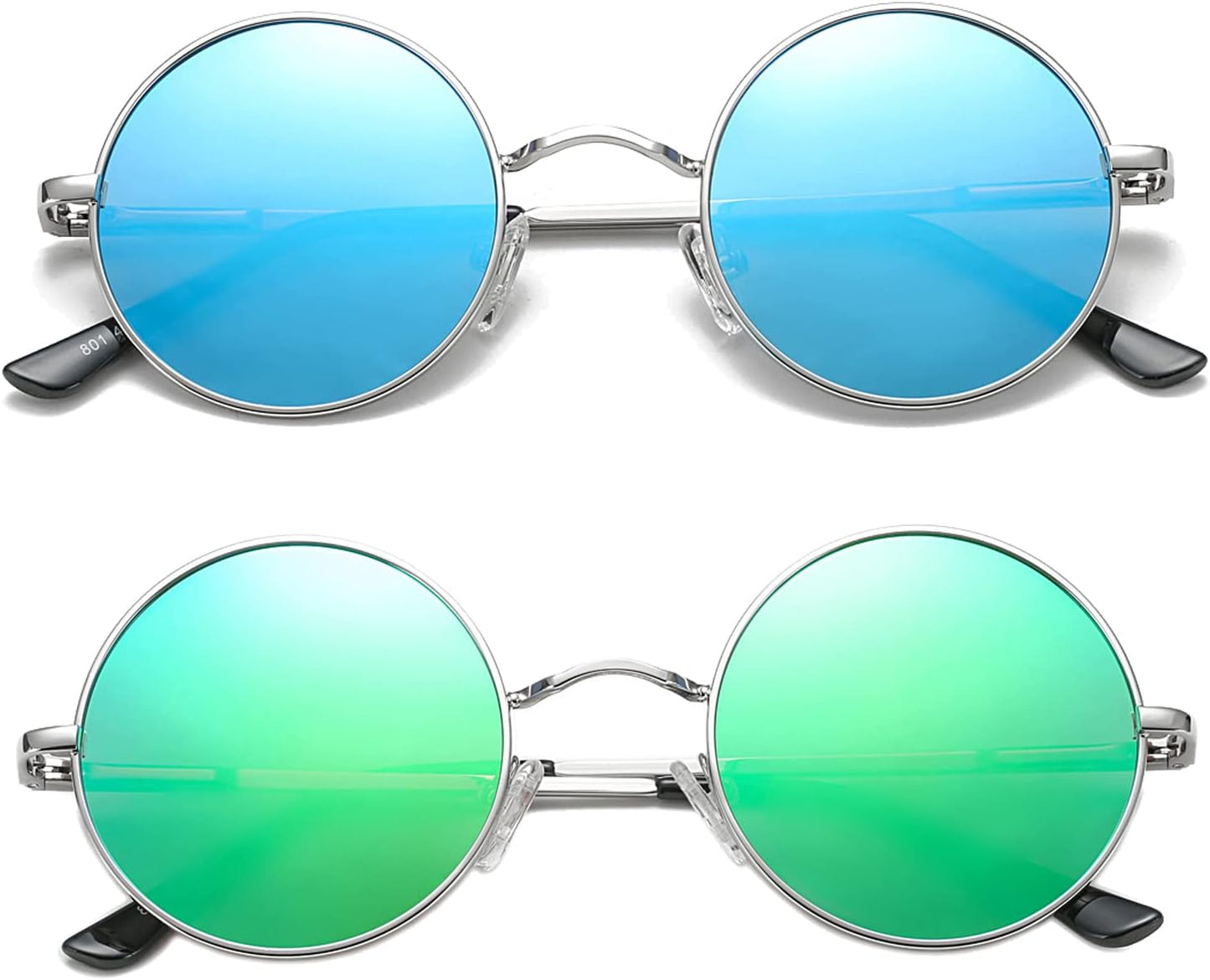 Retro Small round Polarized Sunglasses for Women Men Circle UV400 Sun Glasses
