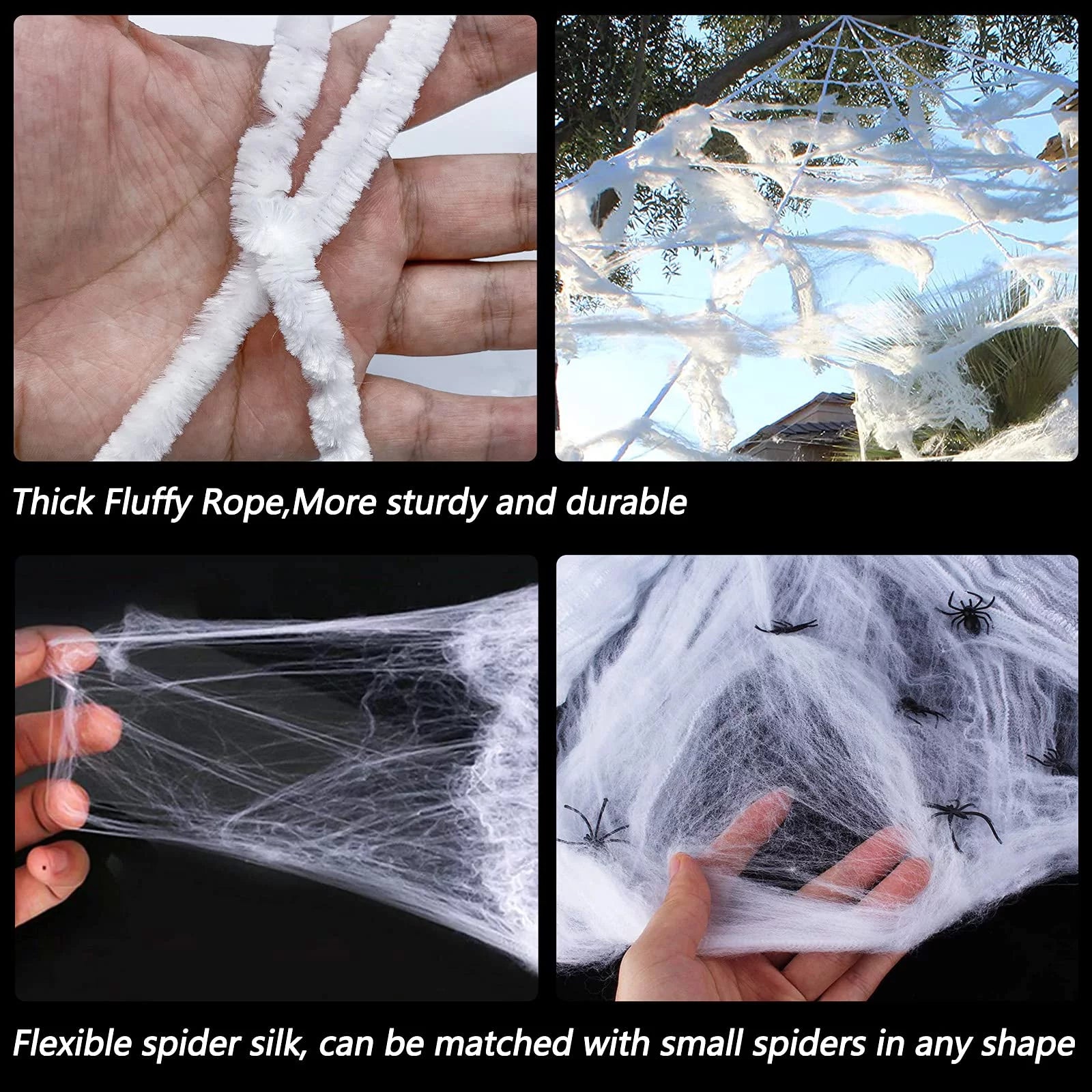 Halloween Spider Web Decorations for Outdoor, 23Ft X 16Ft
