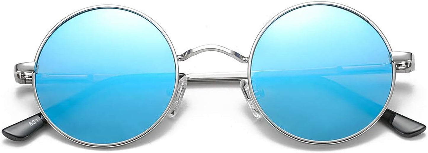 Retro Small round Polarized Sunglasses for Women Men Circle UV400 Sun Glasses