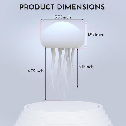 Floating Jellyfish Light Lamp - Voice Control RGB Gradient Moving Tentacles Flying Jelly Fish Bedside Table Lamp - Rechargeable Touch Sensor Hanging LED Dancing Jellyfish Night Lamps for Kids Adults