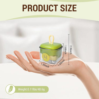 Mini Lint Roller,Washable Sticky Roller Reusable Lint Remover Portable Pet Hair Remover for Clothes,Travel Household (Green)