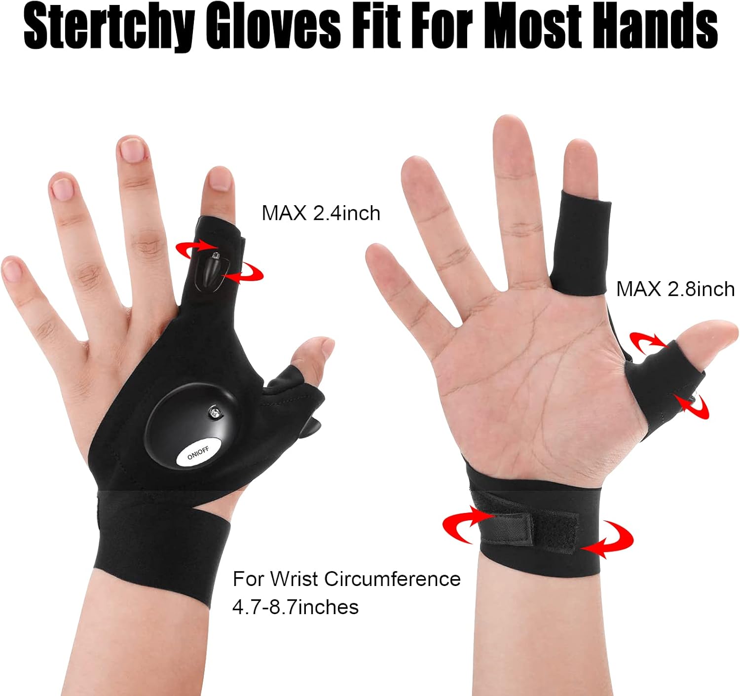 Fathers Day Dad Gifts Birthday Gadgets Gift from Daughter Wife Easter Gifts for Him Valentines Christmas Stocking Stuffers for Men Boyfriend Husband LED Flashlight Gloves Fishing Repairing Tools