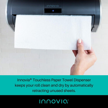 Automatic Paper Towel Dispenser. Touchless Technology. Works with Most Paper Towel Brands and Sizes. Dispenses the Number of Sheets You Need. White, under Cabinet Mounted.