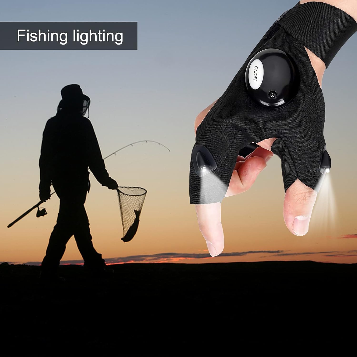 Fathers Day Dad Gifts Birthday Gadgets Gift from Daughter Wife Easter Gifts for Him Valentines Christmas Stocking Stuffers for Men Boyfriend Husband LED Flashlight Gloves Fishing Repairing Tools