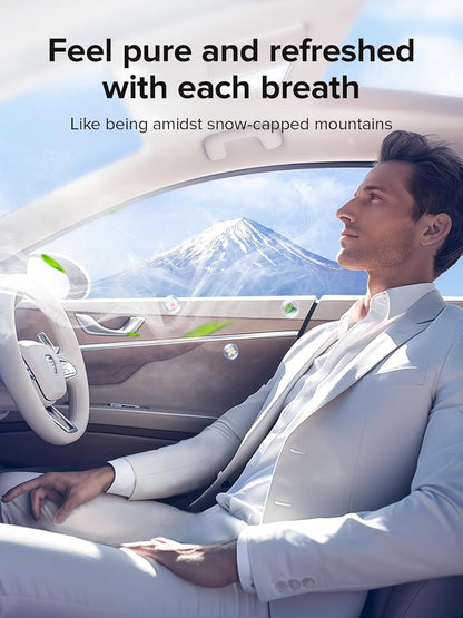 Smart Car Air Fresheners, Premium Scenic Fragrance Car Freshener, Auto On/Off, Adjustable Intensity, Sandalwood Cologne & Cherry Blossom Lasts for 4 Months, 2025 New CF8 Automotive Diffuser