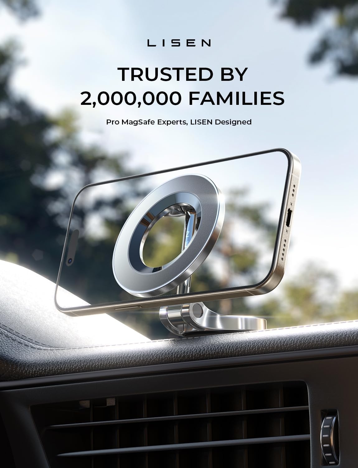 for Magsafe Car Mount, Ultra Magnetic Dashboard Phone Holder, Car Accessories for Iphone 16 Pro Max,Gifts for Men Women Him Her, Fit for Iphone16 Pro/Pro Max 15 14 13 12