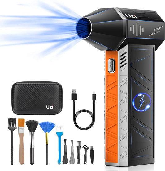 Compressed Air Duster -180000RPM Electric Air Duster for Cleaning Pc&Keyboard, 4 Speeds Adjustable Rechargeable Cordless Jet Dry Air Blower for Home and Car,Outdoors,Etc