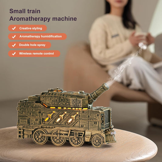 Tank Diffuser 300Ml, Aromatherapy Diffuser Cool Mist Ultrasonic Aroma Tank Diffuser with Remote Control 2 Light 2 Mist Mode Auto Shut-Off for Bedroom Office Hotel (Copper)