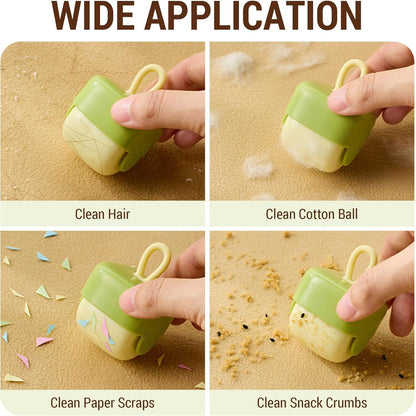 Mini Lint Roller,Washable Sticky Roller Reusable Lint Remover Portable Pet Hair Remover for Clothes,Travel Household (Green)