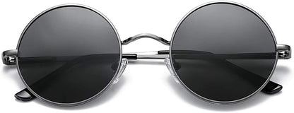 Retro Small round Polarized Sunglasses for Women Men Circle UV400 Sun Glasses
