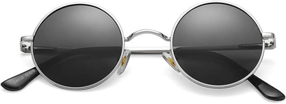 Retro Small round Polarized Sunglasses for Women Men Circle UV400 Sun Glasses