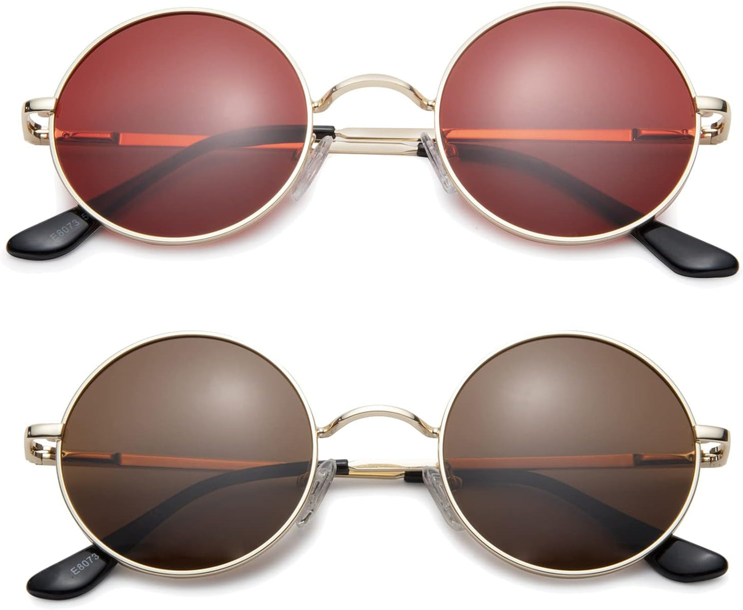 Retro Small round Polarized Sunglasses for Women Men Circle UV400 Sun Glasses
