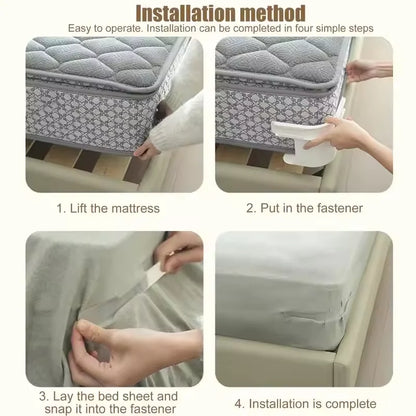 8PCS Invisible Bed Sheet and Bed Cover Fastener Invisible Quilt Sheet Anti-Run Bedsheet Grippers Fixed Holder Clip for Protector