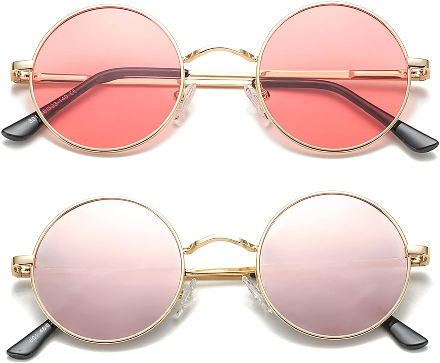 Retro Small round Polarized Sunglasses for Women Men Circle UV400 Sun Glasses