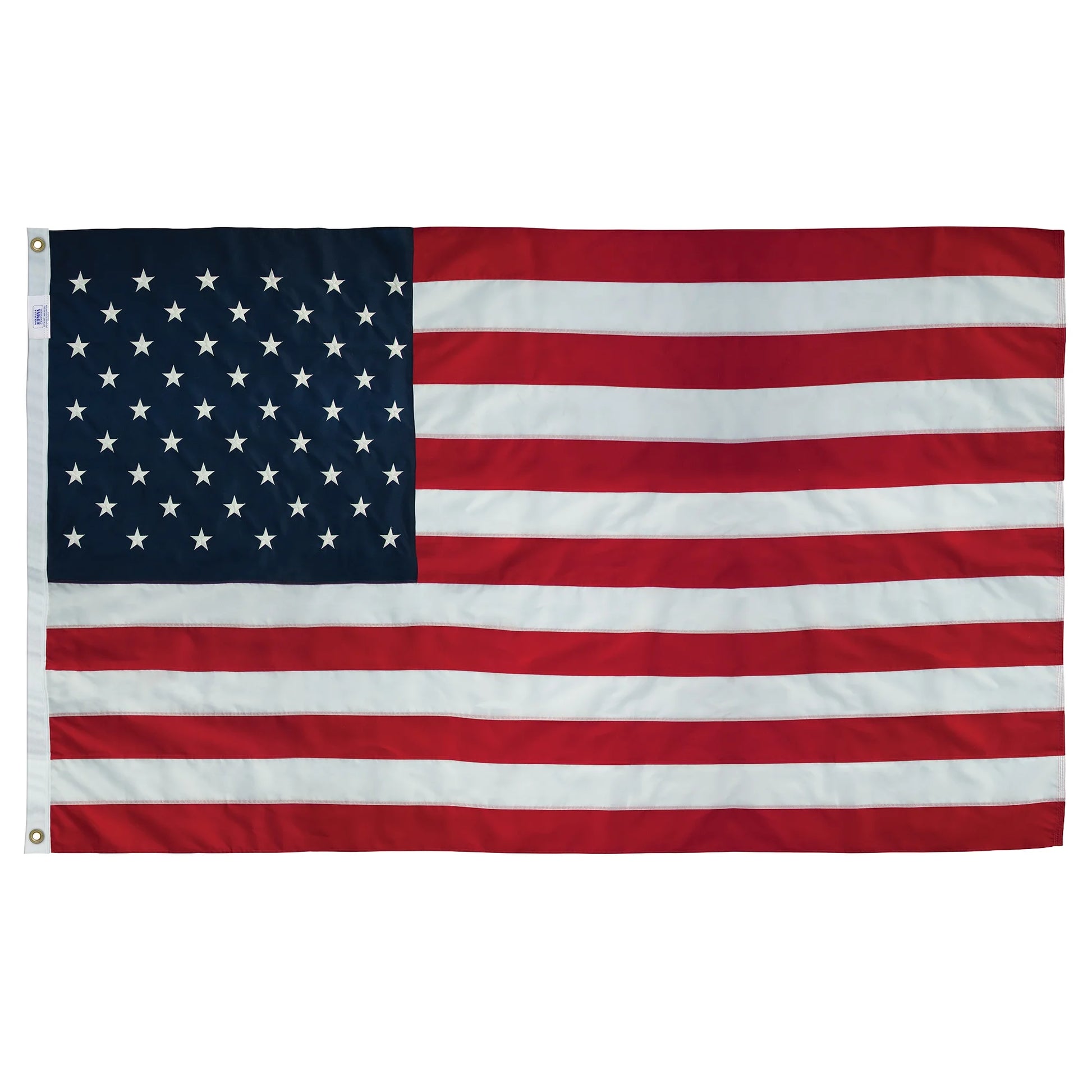 6 Ft. Steel Flagpole  American Flag Kit, Sewn Nylon Flag, Grommeted, Silver