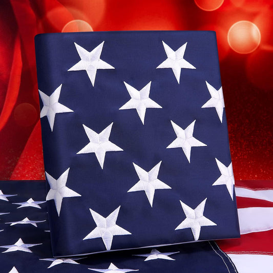 American Flag 3X5 Outdoor Heavy Duty - American Flag Nylon US Flags 3X5 Outdoor,Embroidered Stars and Sewn Stripes American Flags outside Hanging Weatherproof Standard